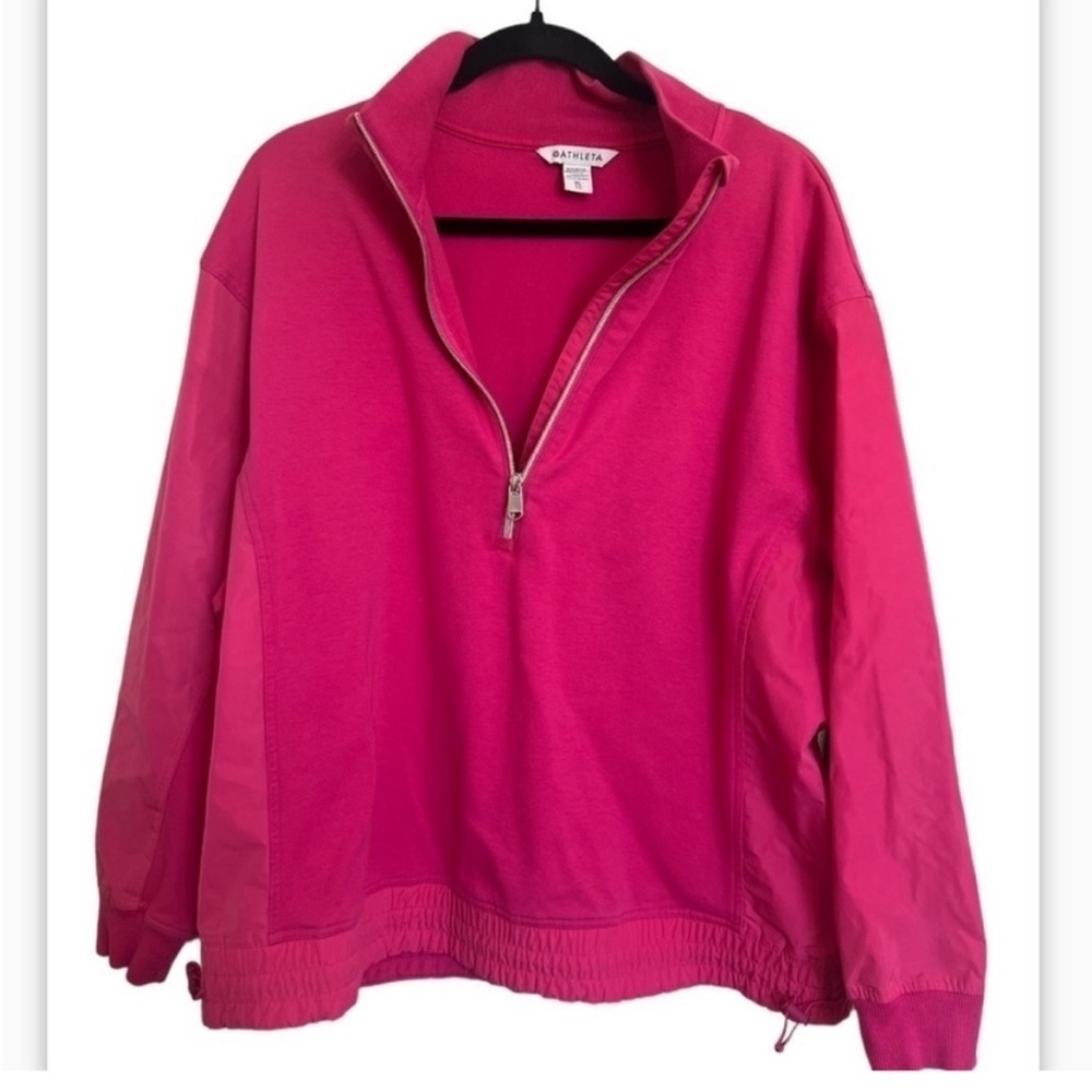 Athleta Triumph Hybrid Half Zip
Sweatshirt in Pink - Picture 4 of 10
